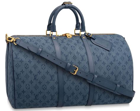 blue lv duffle bag